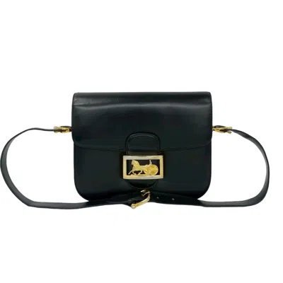 Pre-owned Celine Black Leather Pochette Shoulder Bag ()