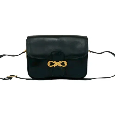 Pre-owned Celine Black Leather Pochette Shoulder Bag ()