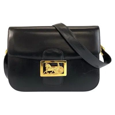Pre-owned Celine Black Leather Pochette Shoulder Bag ()