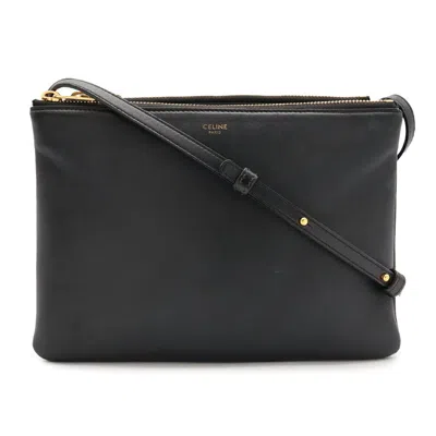 Pre-owned Celine Black Leather Pochette Shoulder Bag ()