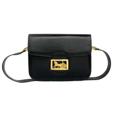 Pre-owned Celine Black Leather Pochette Shoulder Bag ()