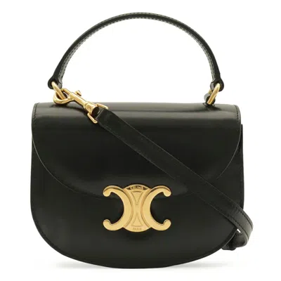 Pre-owned Celine Black Leather Pochette Shoulder Bag ()
