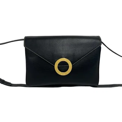 Pre-owned Celine Black Leather Pochette Shoulder Bag ()