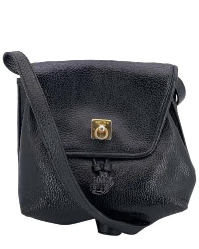 Celine Black Leather Shoulder Bag (authentic Pre-loved)