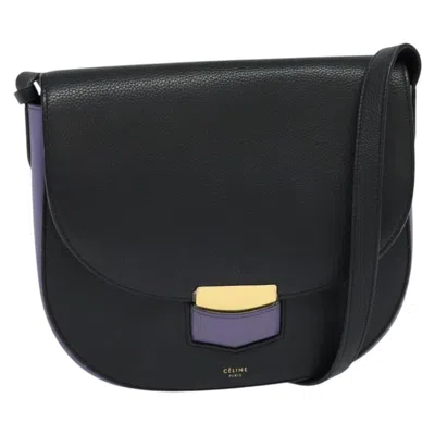 Pre-owned Celine Céline Black Leather Shoulder Bag ()
