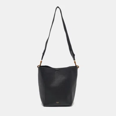 Pre-owned Celine Black Leather Small Sangle Bucket Bag