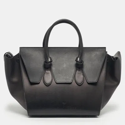 Pre-owned Celine Black Leather Small Tie Tote