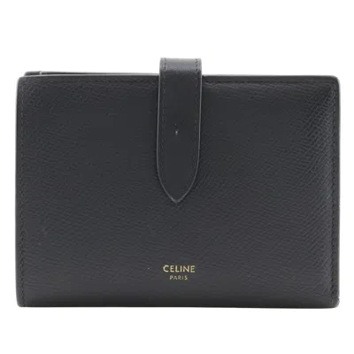 Pre-owned Celine Black Leather Wallet (bi-fold) ()