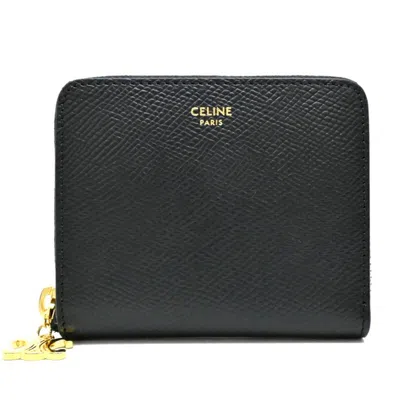 Pre-owned Celine Black Leather Wallet (bi-fold) ()