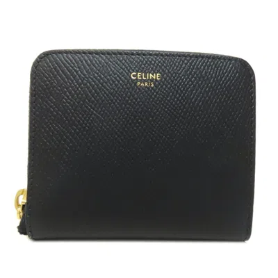 Pre-owned Celine Black Leather Wallet (bi-fold) ()