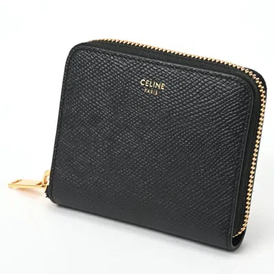 Pre-owned Celine Black Leather Wallet (bi-fold) ()