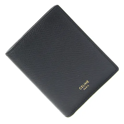 Pre-owned Celine Black Leather Wallet (bi-fold) ()