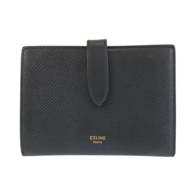 Pre-owned Celine Black Leather Wallet (bi-fold) ()