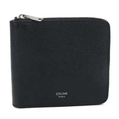 Pre-owned Celine Black Leather Wallet (bi-fold) ()