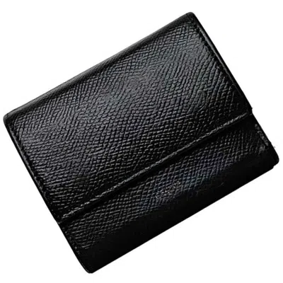 Pre-owned Celine Black Leather Wallet (tri-fold) ()