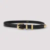 Celine Black Logo Buckle Belt In Black