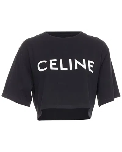Celine Black Logo Cotton T-shirt (authentic Pre-loved)
