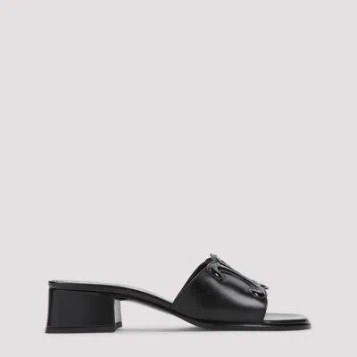 CELINE BLACK LOGO SANDALS