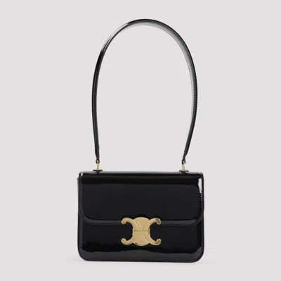 Celine Black Logo Shoulder Bag