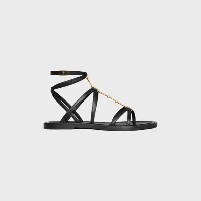 Celine Black Lympia Strappy Sandal