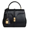 Celine Black Mini 16 In Satinated Calfskin In Black
