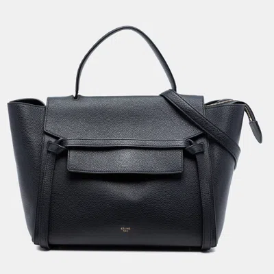Pre-owned Celine Black Mini Grained Calfskin Belt Bag