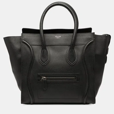 Pre-owned Celine Black Mini Luggage Leather Tote