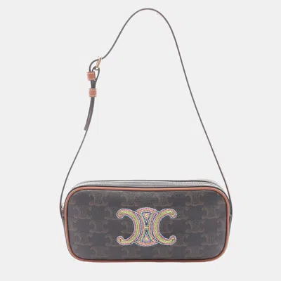 Pre-owned Celine Black Mini Triomphe Camera Bag