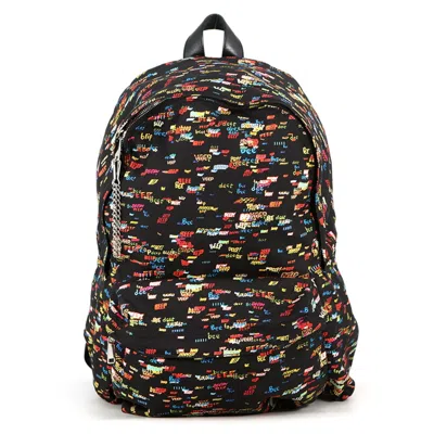 Pre-owned Celine Black Multi-color Canvas Leather Backpack ()