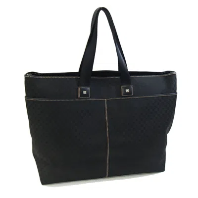 Pre-owned Celine Black Nylon Canvas Leather Shoulder Bag Tote Bag ()