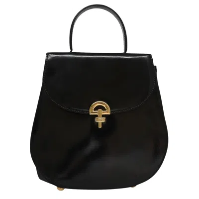 Pre-owned Celine Céline Black Patent Leather Backpack Bag ()