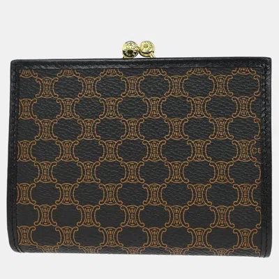Pre-owned Celine Black Pvc Macadam Wallet