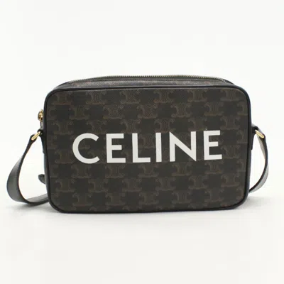 Pre-owned Celine Black Pvc Messenger Bag Shoulder Bag ()