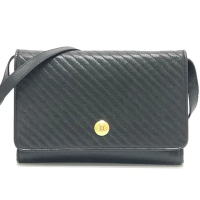 Pre-owned Celine Black Quilting Clutch Bag Pochette Shoulder Bag ()
