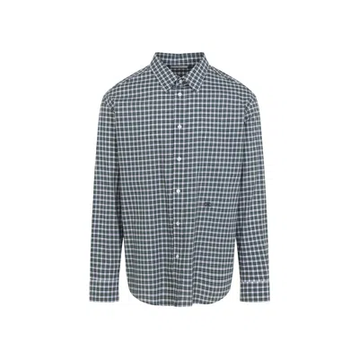 Celine Black Relaxed Cotton Shirt In Multi