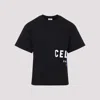 Celine Logo-print Cotton-jersey T-shirt In Black