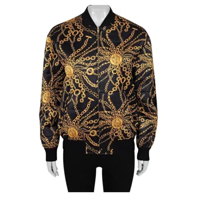 Pre-owned Celine Black Signature Print Bomber Jacket - Size S (fr36)