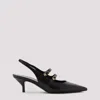 Celine Women Judy Leather Double Strap Mary Jane Slingback In Black