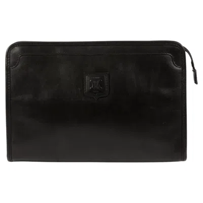 Pre-owned Celine Black Small Triomphe Clutch Bag