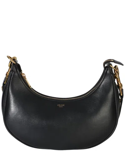 Pre-owned Celine Black Smooth Calfskin Medium Ava Strap Bag (authentic Pre-loved)