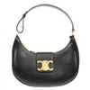 Celine Black Smooth Calfskin Medium Ava Triomphe Bag In Black