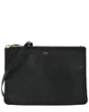 Celine Black Smooth Leather Trio He (authentic Pre-loved) In Black