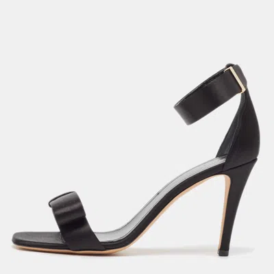 Pre-owned Celine Black Suede Ankle Strap Sandals Size 39