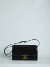 Celine Black Triomphe Medium Folio In Black