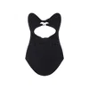 Celine Beachwear With Cut-out Design And Gold-tone Hardware In Black