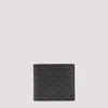 Celine Black Triomphe Textile Bi-fold Wallet With Coin In Gray