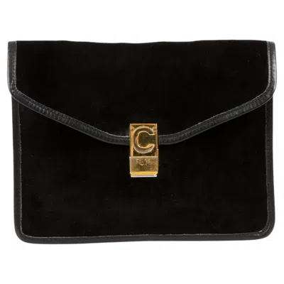 Pre-owned Celine Black Velvet Clutch Bag