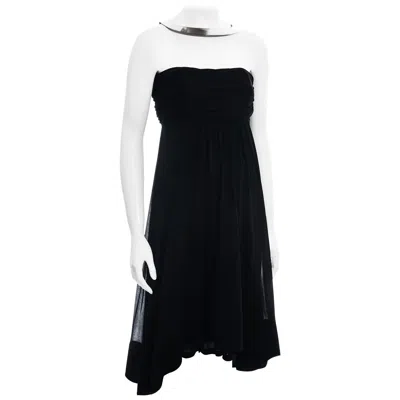 Pre-owned Celine Black Viscose A-line Dress With Metal Halter-neck, Ss 2008