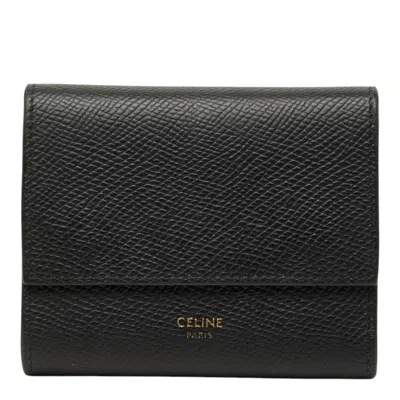 Pre-owned Celine Black Wallet (tri-fold) ()