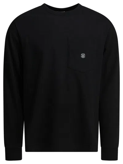 Celine Men Long-sleeved Cotton Jersey T-shirt In Blue